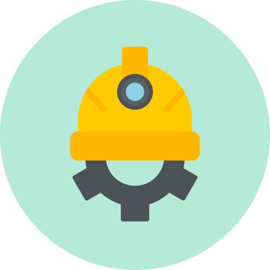 Miğfer. Web simgesi basit illüstrasyon 