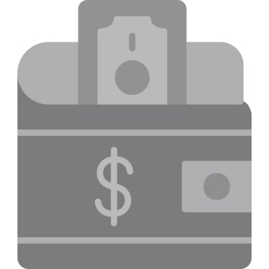 Cüzdan. Web simgesi basit illüstrasyon