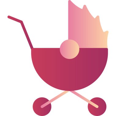 baby stroller, web simple illustration