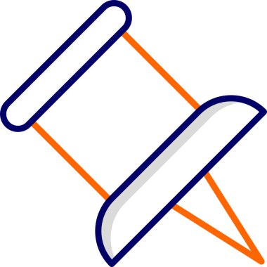 Pin simgesine bas. Basit vektör illüstrasyonu