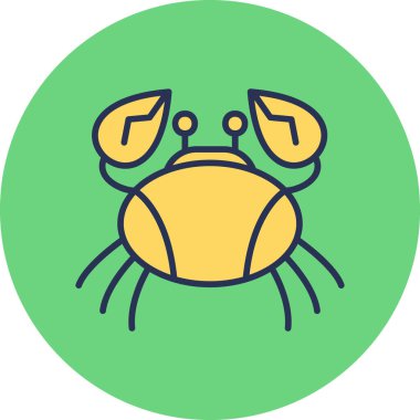 crab, web icon simple illustration
