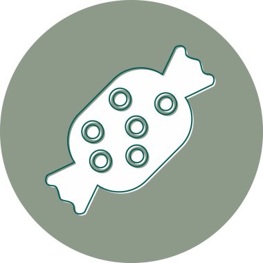 şeker düz simge vektör çizim