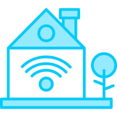 Akıllı ev. Web simgesi basit illüstrasyon