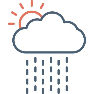 Hava durumu modern simgesi, vektör illüstrasyonu