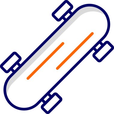 Kaykay simgesi vektör illüstrasyonu