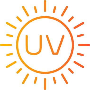 Güneş, Ultraviyole vektör simgesi
