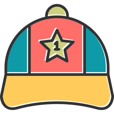 Cap web simgesi basit illüstrasyon