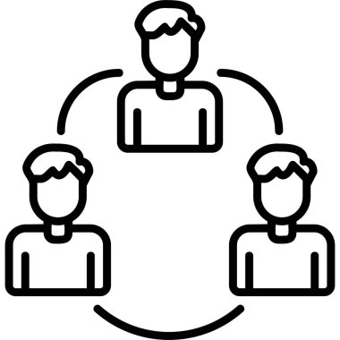 Abstract vector illustration of team work