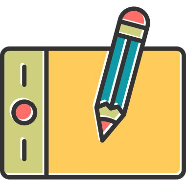 Grafik Tableti simgesinin vektör illüstrasyonu 