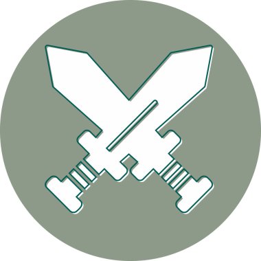 Kılıç. Web simgesi basit illüstrasyon 