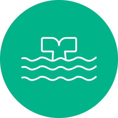 Balina modern simgesi, vektör illüstrasyonu