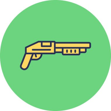 av tüfeği simgesi, web simgesi illüstrasyonu