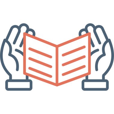 Kitap. Web simgesi basit illüstrasyon