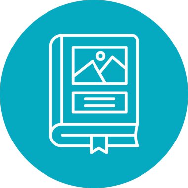 Kitap simgesinin vektör illüstrasyonu