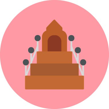 Minbar modern simgesi, vektör illüstrasyonu