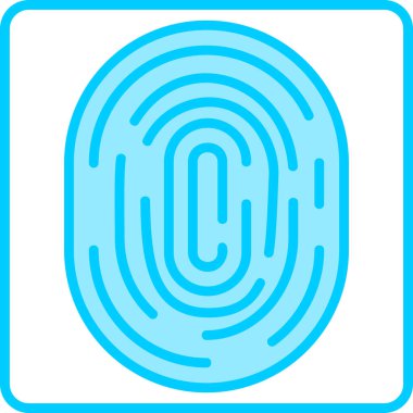 Parmak izi simgesinin vektör illüstrasyonu