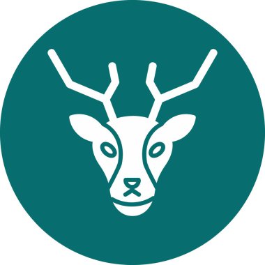 Bir geyik simgesinin vektör çizimi