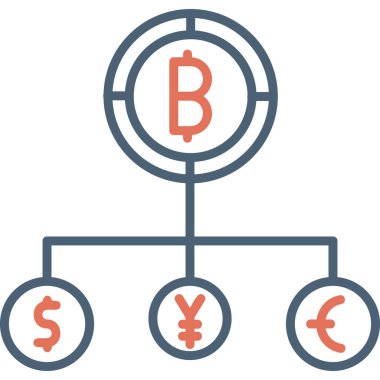 Bitcoin Yapısı düz vektör simgesi