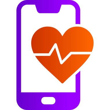 kalp atış hızı ikonu vektör çizimi