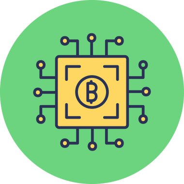 microprocessor icon, vector illustration simple design