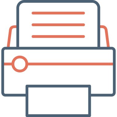 Yazıcı simgesi vektör illüstrasyonu