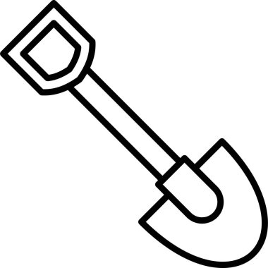 Kürek. Web simgesi basit vektör illüstrasyonu