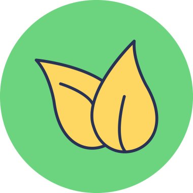  bitki yaprakları. Web simgesi basit illüstrasyon 