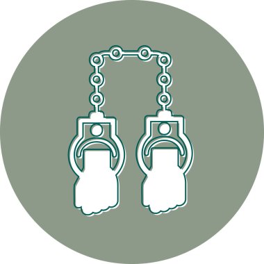 Tutuklama simgesinin vektör illüstrasyonu