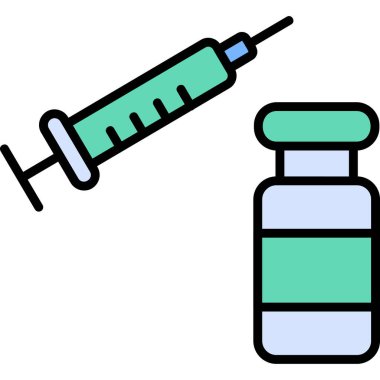 Şırınga. Web simgesi basit illüstrasyon