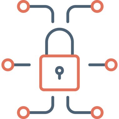 Güvenlik Web simgesi basit illüstrasyon