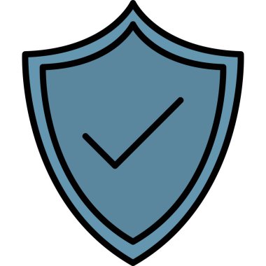 Kalkan. Web simgesi basit illüstrasyon