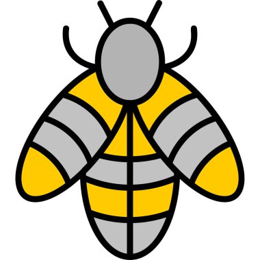 Arı. Web simgesi basit illüstrasyon