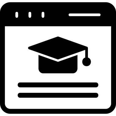 Eğitim. Web simgesi basit illüstrasyon