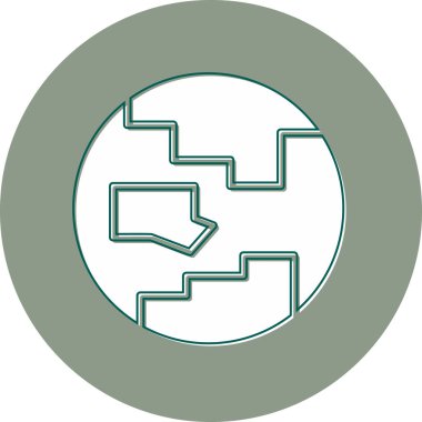 Dünya simgesinin vektör illüstrasyonu