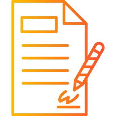 Contract icon, vector illustration simple design