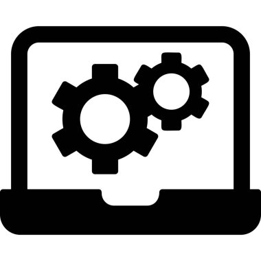 Bilgisayar. Web simgesi basit illüstrasyon