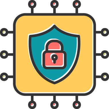 CPU icon, vector illustration simple design