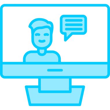 Konuş. Web simgesi basit illüstrasyon