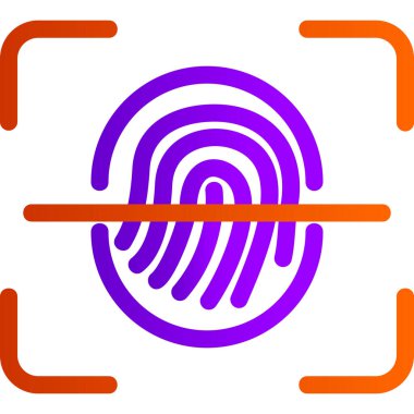 parmak izi tarayıcı, ağ simgesi.