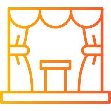 Sahne modern ikon vektör illüstrasyonu