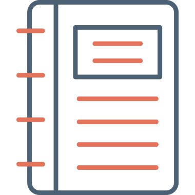 Not defteri web simgesi, vektör çizim