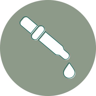 Pipette. Web simgesi vektör illüstrasyonu 