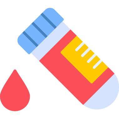 Test tübü simgesinin vektör illüstrasyonu 