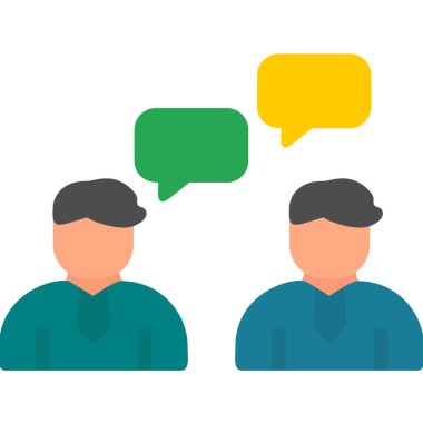 Çalışma sohbeti modern simge, vektör illüstrasyonu