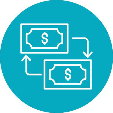 Para cirosu web simgesi basit illüstrasyon