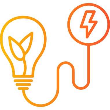 Eko Işık simgesi vektör illüstrasyonu