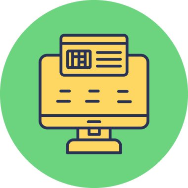 Çevrimiçi ödeme. Basit web illüstrasyonu