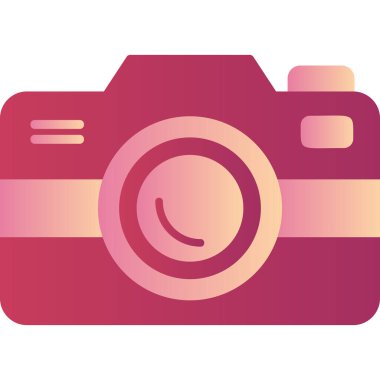 Fotoğraf Kamerası Simgesi. Vektör İllüstrasyonu