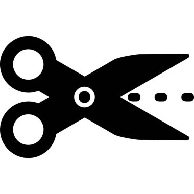 Makas. Web simgesi basit illüstrasyon