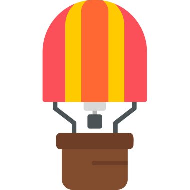 sıcak hava balonu simgesi, web illüstrasyon tasarımı